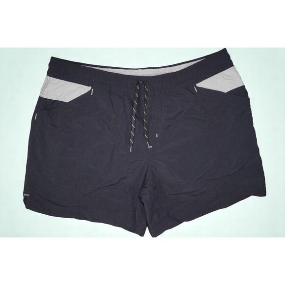 Columbia Men’s Swim Trunks Size L | Black Gray Drawstring Nylon Mesh Lined Board - Picture 2 of 11
